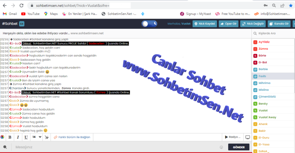 Canlar Sohbet 2d